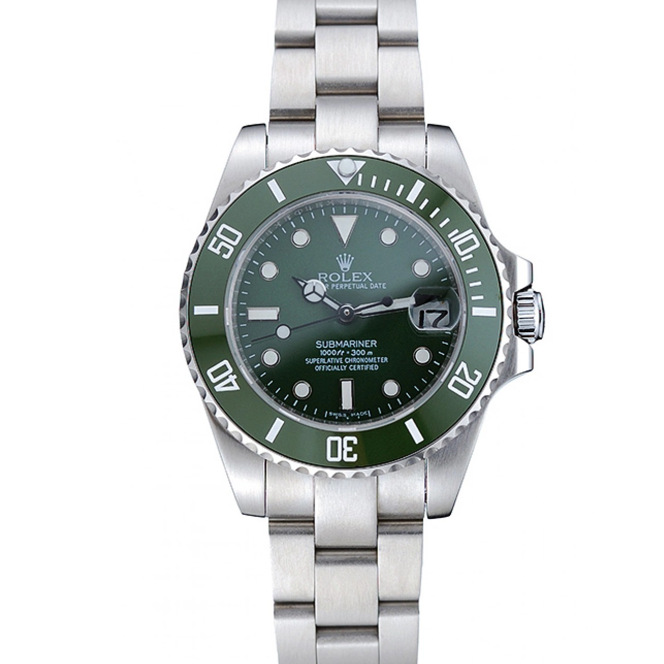 Aaa fake watches Submariner Steel Rolex Stainless Green 1454151 Bracelet Dial 0731